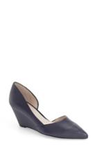 Women's Kenneth Cole New York 'ellis' Half D'orsay Wedge Pump M - Blue