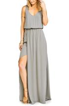 Women's Show Me Your Mumu Kendall Soft V-back A-line Gown, Size - Grey