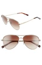 Women's Tiffany & Co 57mm Aviator Sunglasses - Pale Gold Gradient