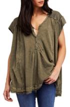 Women's Free People Aster Henley Top - Green