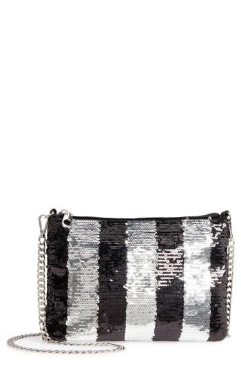 Chelsea28 Sequin Convertible Zip Clutch - Black