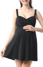 Women's Kimi And Kai Charlie Skirted One-piece Halter Maternity Swimsuit