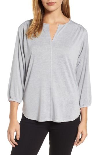 Women's Nic+zoe Snowfall Stretch Knit Top - Grey