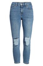 Petite Women's Topshop Jamie High Waist Skinny Jeans W X 28l (fits Like 24w) - Blue
