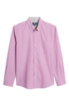 Men's Cutter & Buck Heather Non-iron Sport Shirt, Size - Purple