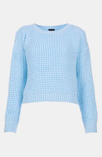 Topshop Crop Sweater Light Blue 12
