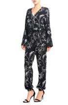 Women's Thieves Like Us Print Kimono Jumpsuit - Black