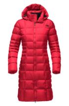 Women's The North Face 'metropolis Ii' Hooded Water Resistant Down Parka, Size - Red