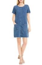 Women's Two By Vince Camuto Frayed Denim Shift Dress - Blue