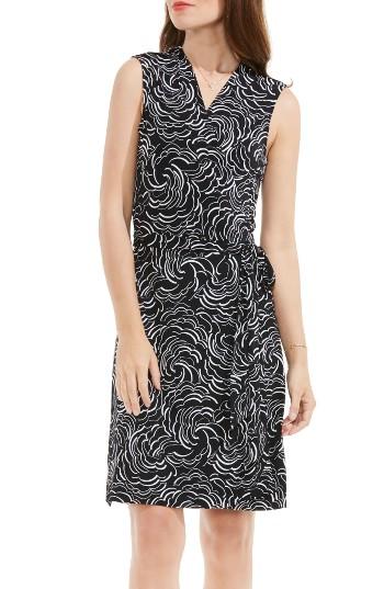 Women's Vince Camuto Graphic Ribbon Wrap Dress