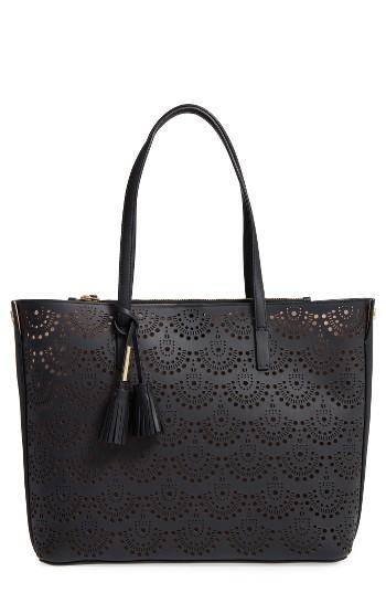 Louise Et Cie Elay Perforated Leather Tote -
