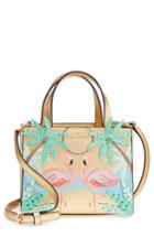 Kate Spade New York By The Pool Flamingo Scene - Small Sam Leather Satchel - Pink