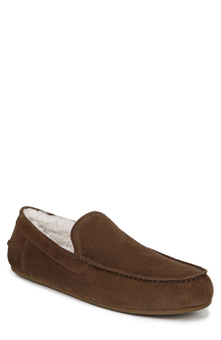 Men's Vince Gino Genuine Shearling Slipper M - Brown