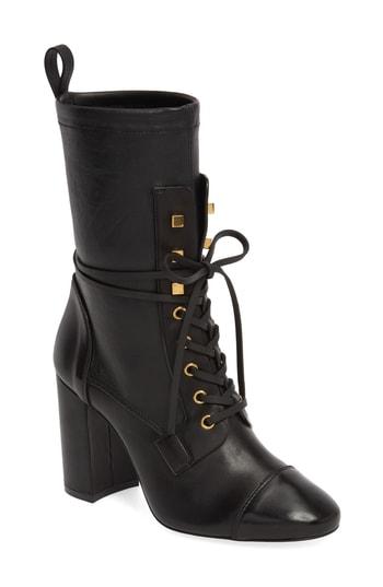 Women's Stuart Weitzman Veruka Lace-up Boot M - Black