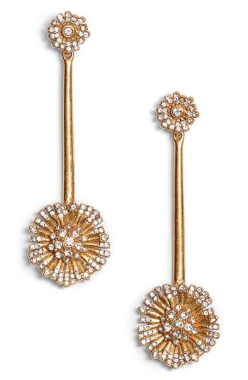 Women's Vince Camuto Danish Garden Flower Linear Earrings