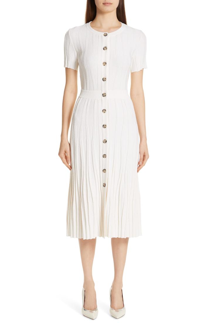 Women's Altuzarra Knit Button Front Dress - Ivory