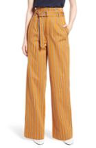 Women's Habitual High Waist Wide Leg Stripe Pants - Orange