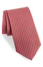 Men's Salvatore Ferragamo Edda Geometric Silk Tie, Size - Red