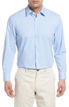 Men's Nordstrom Men's Shop Traditional Fit Dress Shirt - 32/33 - Blue