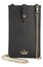 Women's Kate Spade New York Leather Iphone Crossbody Bag - Black