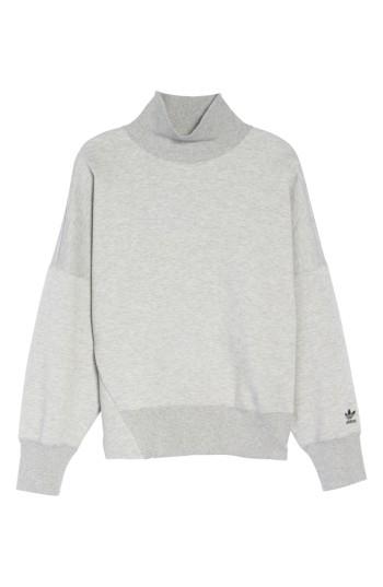 Women's Adidas Originals Funnel Neck Sweatshirt - Grey