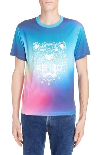 Men's Kenzo Rainbow Tiger Print T-shirt