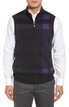 Men's Bobby Jones Oversize Plaid Wool Vest - Grey