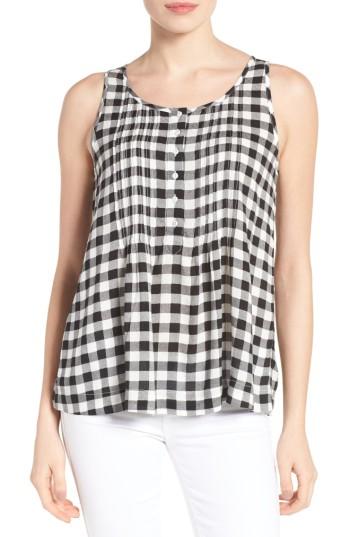 Women's Caslon Pleat Front Tank, Size - White