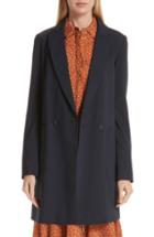 Women's Lafayette 148 New York Maverick Double Breasted Jacket - Blue
