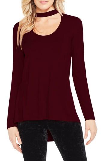 Women's Vince Camuto Mock Choker Neck Long-sleeve Top - Red