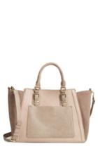 Sole Society 'jensen' Mixed Media Tote - Beige