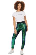 Women's Topshop Jamie Turtle Sequin High Waist Skinny Jeans