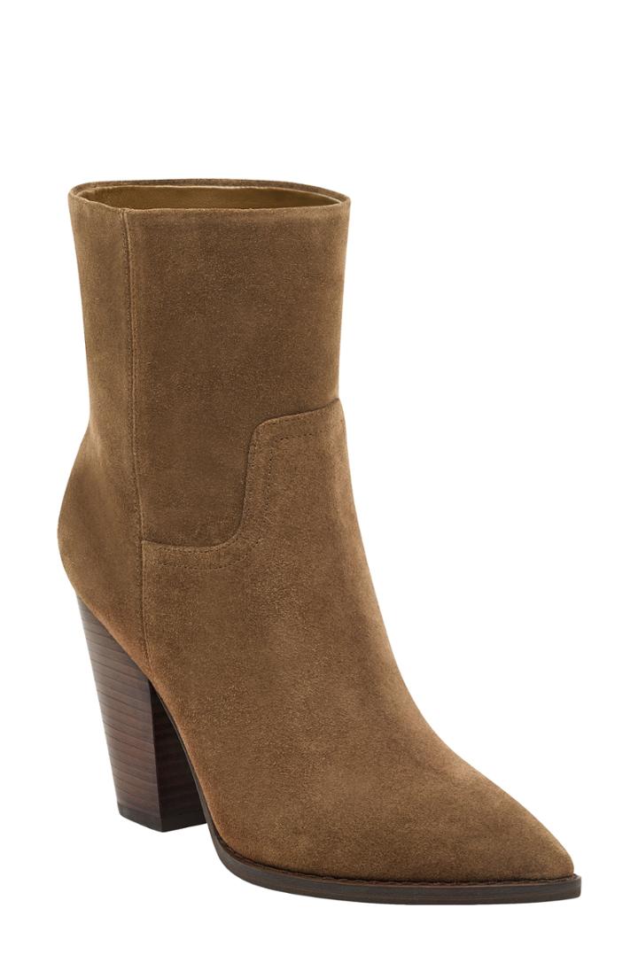 Women's Marc Fisher Ltd Devin Pointy Toe Bootie .5 M - Brown