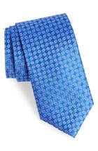 Men's Nordstrom Men's Shop Middletown Geometric Silk Tie, Size X-long - Blue