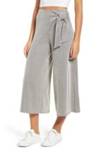 Women's All In Favor Crop Wide Leg Ribbed Pants, Size - Grey
