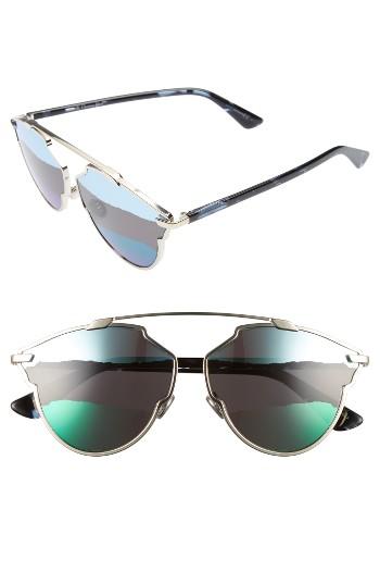 Women's Christian Dior Sorealas 59mm Retro Sunglasses - Light Gold/ Green Blue