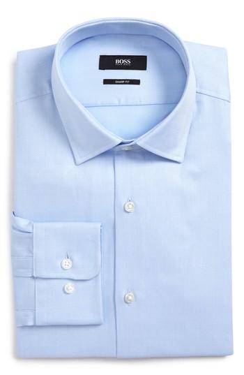 Men's Boss Marley Sharp Fit Dress Shirt R - Blue