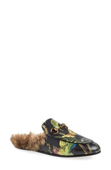Women's Gucci Princetown Genuine Fur Loafer Mule