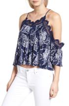 Women's Moon River Cold Shoulder Crop Top