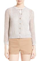 Women's Theory Tamvi Crewneck Cardigan, Size - Beige