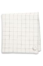 Men's Armstrong & Wilson Windowpane Pocket Square, Size - White
