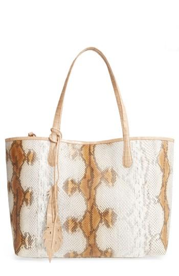 Nancy Gonzalez Medium Erica Genuine Python & Crocodile Tote -