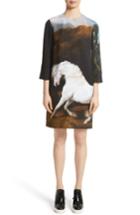 Women's Stella Mccartney Kira Horse Print Dress Us / 38 It - Black