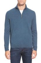 Men's John W. Nordstrom Quarter Zip Cashmere Sweater - Blue