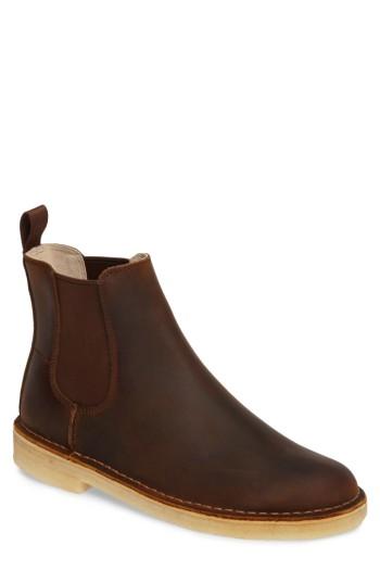 Men's Clarks Desert Peak Chelsea Boot M - Brown