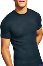 Men's Topman Short Sleeve Muscle Fit Shirt - Blue
