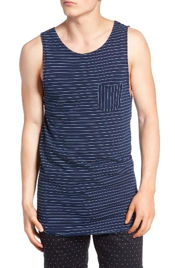 Men's Scotch & Soda Stripe Jersey Pocket Tank - Blue