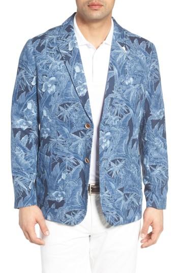Men's Tommy Bahama Oasis Blooms Regular Fit Silk & Linen Blazer - Blue