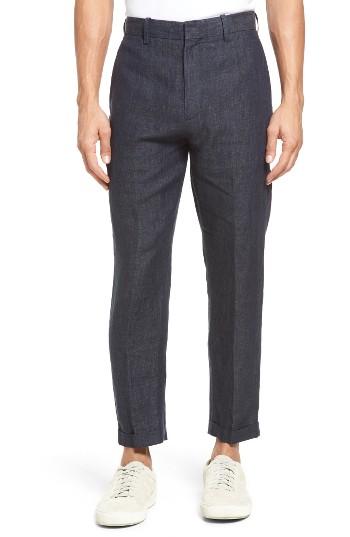 Men's Vince Relaxed Crop Linen Trousers