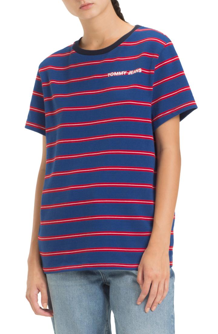 Women's Tommy Jeans Logo Boyfriend Tee - Blue